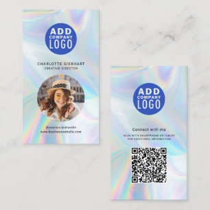 Bedrijfslogo QR-code Bedrijf Werknemersfoto Toevoe Visitekaartje