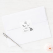 Bedrijfslogo QR-code Dank u wel Vierkante Sticker (Envelop)
