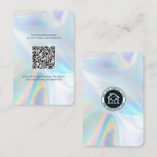 Bedrijfslogo QR-code DIY holografisch op maat Visitekaartje