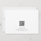 Bedrijfslogo QR-code elke kleur Seizoensgroeten Feestdagenkaart (Achterkant)