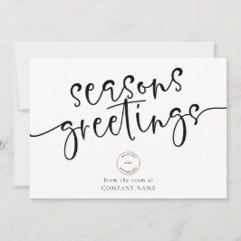 Bedrijfslogo QR-code elke kleur Seizoensgroeten Feestdagenkaart