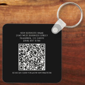 Bedrijfslogo QR-code en bedrijfswebsite Sleutelhanger (Achterkant)