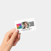 Bedrijfslogo QR-code Foto van werknemer hier Badge (Handheld)