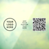 Bedrijfslogo QR-code horizontaal Raamsticker (Vel 3)