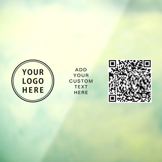 Bedrijfslogo QR-code horizontaal Raamsticker (Vel 3)
