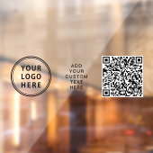 Bedrijfslogo QR-code horizontaal Raamsticker (Vel 2)