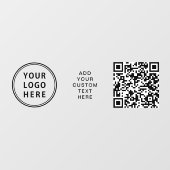 Bedrijfslogo QR-code horizontaal Raamsticker (Vel)
