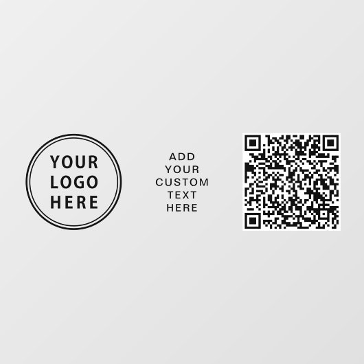 Bedrijfslogo QR-code horizontaal Raamsticker (Vel)