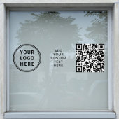 Bedrijfslogo QR-code horizontaal Raamsticker