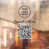 Bedrijfslogo QR-code Neem contact met ons op Raamsticker (Vel 2)