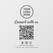 Bedrijfslogo QR-code Neem contact met ons op Raamsticker (Vel)
