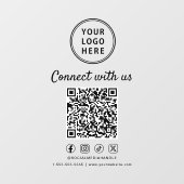 Bedrijfslogo QR-code Neem contact met ons op Raamsticker (Vel)