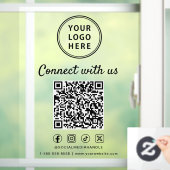 Bedrijfslogo QR-code Neem contact met ons op Raamsticker (Huis)