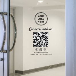 Bedrijfslogo QR-code Neem contact met ons op Raamsticker