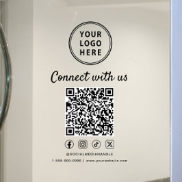 Bedrijfslogo QR-code Neem contact met ons op Raamsticker