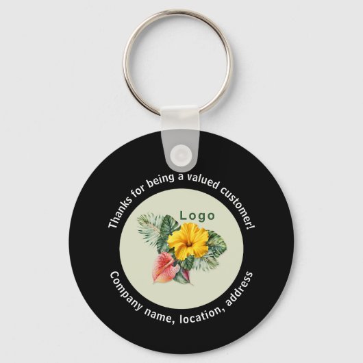 Bedrijfslogo QR-code sleutelhanger (Voorkant)