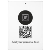 Bedrijfslogo QR-code tekst klembord (Achterkant)