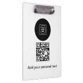 Bedrijfslogo QR-code tekst klembord (Rechts)