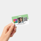 Bedrijfslogo QR-code van werknemer moderne ID Badge (Handheld)