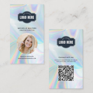 Bedrijfslogo QR-code Werknemersfoto Visitekaartje