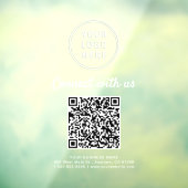 Bedrijfslogo QR-code Wit Verbind met ons Raamsticker (Vel 3)