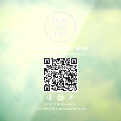 Bedrijfslogo QR-code witte letters Raamsticker (Vel 3)