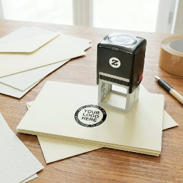 Bedrijfslogo & Ronde Retouradres Zakelijk Stempel