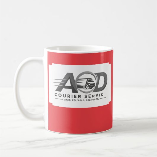 Bedrijfslogo Rood Koffiemok (Links)