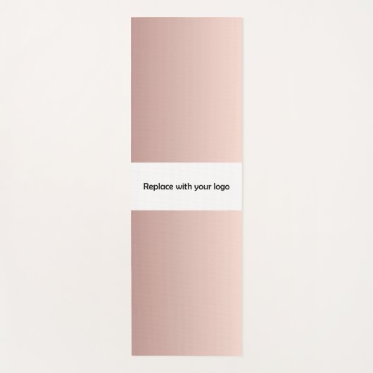 Bedrijfslogo roos goud rechthoek zakelijk yogamat (Voorkant)