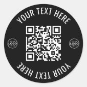 Bedrijfslogo Scan QR-code Ronde Sticker (Voorkant)