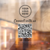 Bedrijfslogo Social Media Maak uw QR-code Raamsticker (Vel 2)