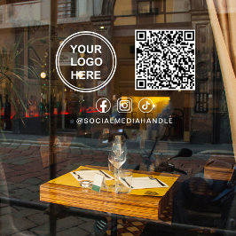 Bedrijfslogo Social Media Maak uw QR-code Raamsticker