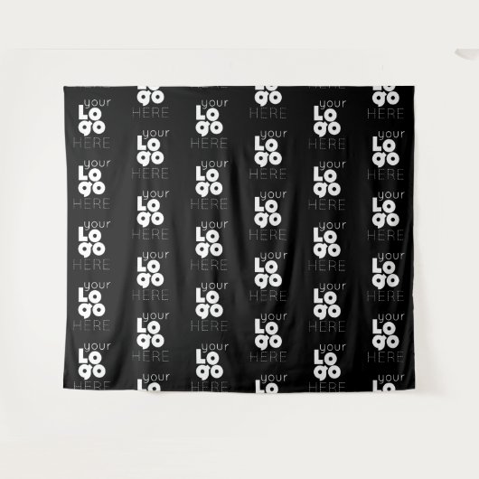 Bedrijfslogo Step and Repeat fotohoud-backdrop Wandkleed (Voorkant (horizontaal))