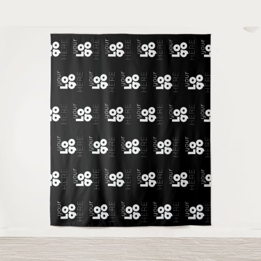 Bedrijfslogo Step and Repeat fotohoud-backdrop Wandkleed (Voorkant)