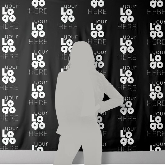 Bedrijfslogo Step en Repeat Fotohokje Achtergrond Wandkleed