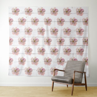 Bedrijfslogo Step & Repeat achtergrond Wit Hout Wandkleed