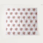 Bedrijfslogo Step & Repeat achtergrond wit hout Wandkleed (Voorkant (horizontaal))