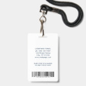 Bedrijfslogo Streepjescode Aangepaste Media-ID-tag Badge (Achterkant met lanyard)