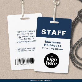Bedrijfslogo Streepjescode Aangepaste Personeelsta Badge