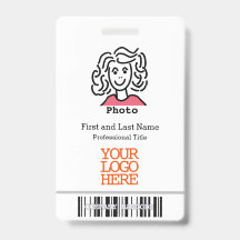 Bedrijfslogo streepjescode Werknemersfoto