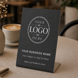 Bedrijfslogo Tafelmodel Display Reclamebord Met Voetstuk