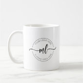 Bedrijfslogo Typografie Monogram Beginletters Wit Koffiemok (Links)