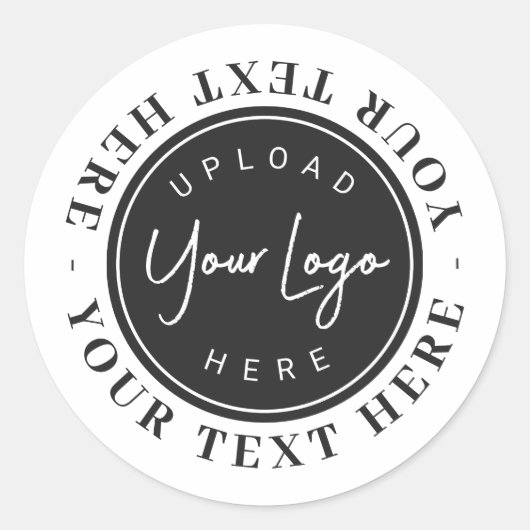 Bedrijfslogo uw manier ronde sticker (Voorkant)