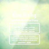 Bedrijfslogo, vacature wervingsadvertentie raamsticker (Vel 3)