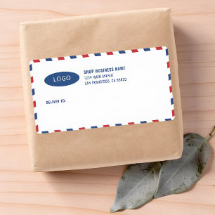 Bedrijfslogo verzendlabels voor mailing etiket