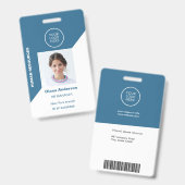 Bedrijfslogo voor personeelsfoto-id Barcodebeveili Badge (Voor- en achterkant)