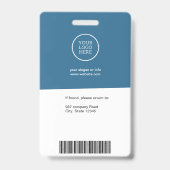 Bedrijfslogo voor personeelsfoto-id Barcodebeveili Badge (Achterkant)