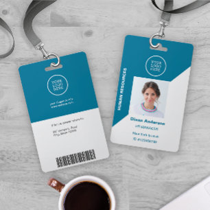 Bedrijfslogo voor personeelsfoto-id Barcodebeveili Badge