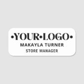 Bedrijfslogo Werknemer Naamplaatje (Voorkant)