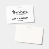 Bedrijfslogo Werknemers-ID Badge (Voor- en achterkant)